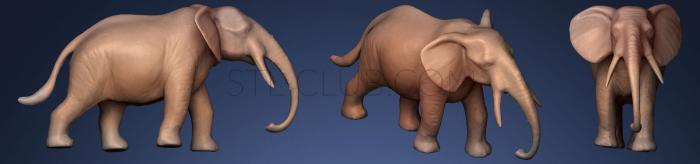 3D мадэль Пластиковый Слон (STL)